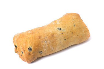Ciabatta bread. Isolated on white background