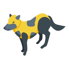 Spotted fox icon. Isometric of spotted fox vector icon for web design isolated on white background