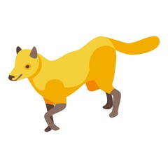 Savannah fox icon. Isometric of savannah fox vector icon for web design isolated on white background