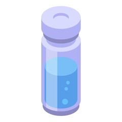Glass medicine jar icon. Isometric of glass medicine jar vector icon for web design isolated on white background
