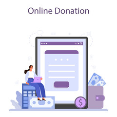 Crowdfunding online service or platform. Financial support