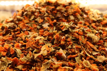 dried saffron in the market