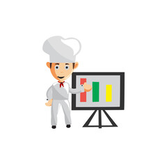 Chef character creation Illustration Template Pose Show Graph