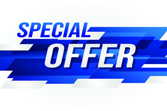 Special offer word concept vector illustration with modern futuristic  3d style for landing page template ui web mobile app poster banner flyer background gift card coupon label wallpaper