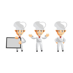 Chef character creation Illustration Template Pose Variation Set