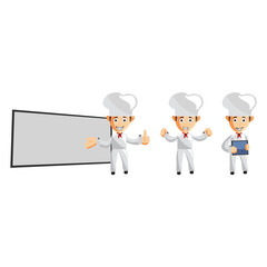 Chef Job character creation Illustration Template Pose Set