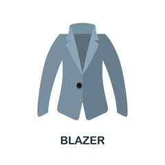 Blazer flat icon. Color simple element from clothes collection. Creative Blazer icon for web design, templates, infographics and more