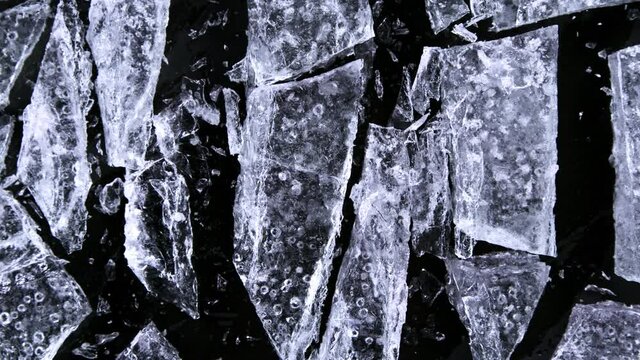 Super Slow Motion Shot of Ice Breaking at 1000 fps.