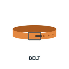 Belt flat icon. Color simple element from clothes collection. Creative Belt icon for web design, templates, infographics and more