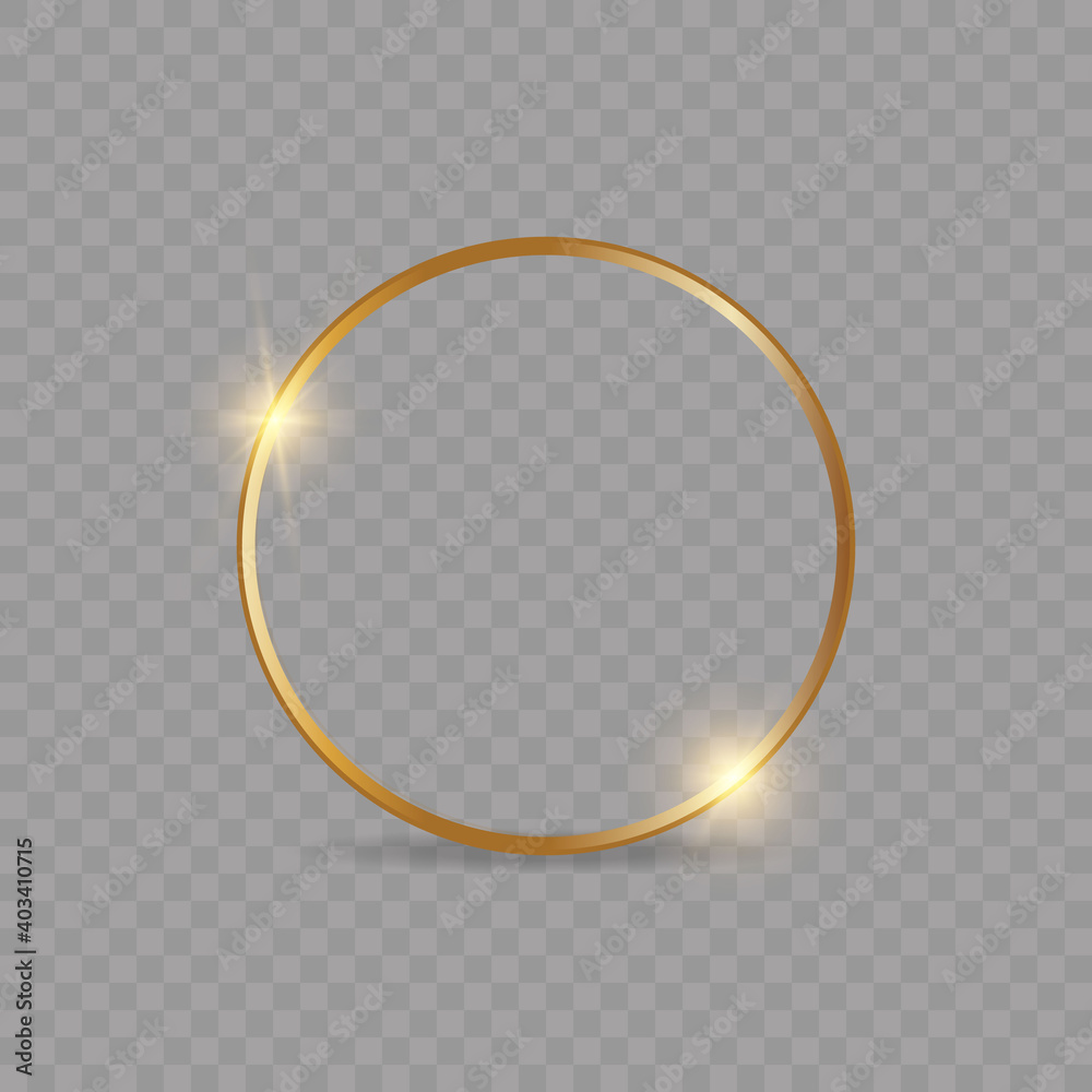 Poster gold shiny glowing frames set with shadows