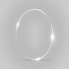 Metal shiny glowing frames set with shadows