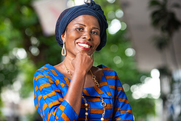 close-up of a beautiful mature businesswoman, happy.