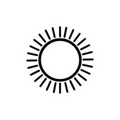 Sun vector icon set. Vector emblems of sun.