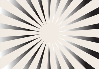 Radial stripes background. Trendy striped background. Soft backdrop with gradient for wallpaper, cover and banner template. Light line, abstract ray burst. Striped retro background