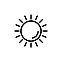 Sun vector icon set. Vector emblems of sun.