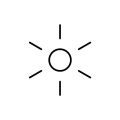 Sun vector icon set. Vector emblems of sun.