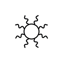 Sun vector icon set. Vector emblems of sun.
