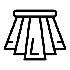 School skirt icon. Outline school skirt vector icon for web design isolated on white background