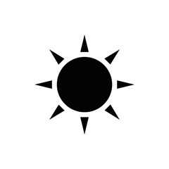 Sun vector icon set. Vector emblems of sun.