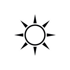 Sun vector icon set. Vector emblems of sun.