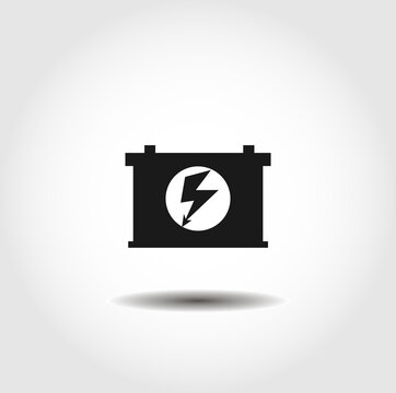car battery isolated vector icon. ecology design element