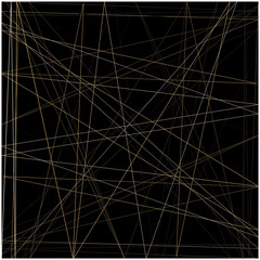 Gold, gradient spider web on a black background.