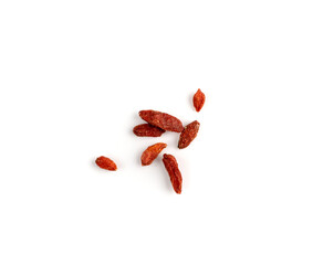 Dried barberry isolated, goji berries, dehydrated wolfberry