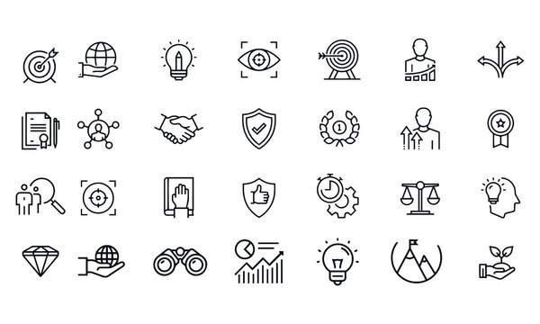  Core Values Icons Vector Design