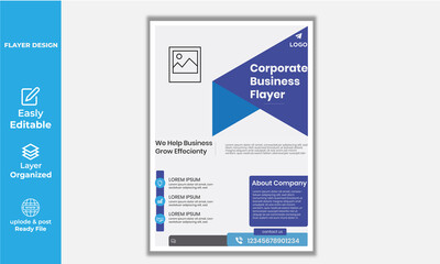 print-ready modern corporate business flyer template design 2021 
