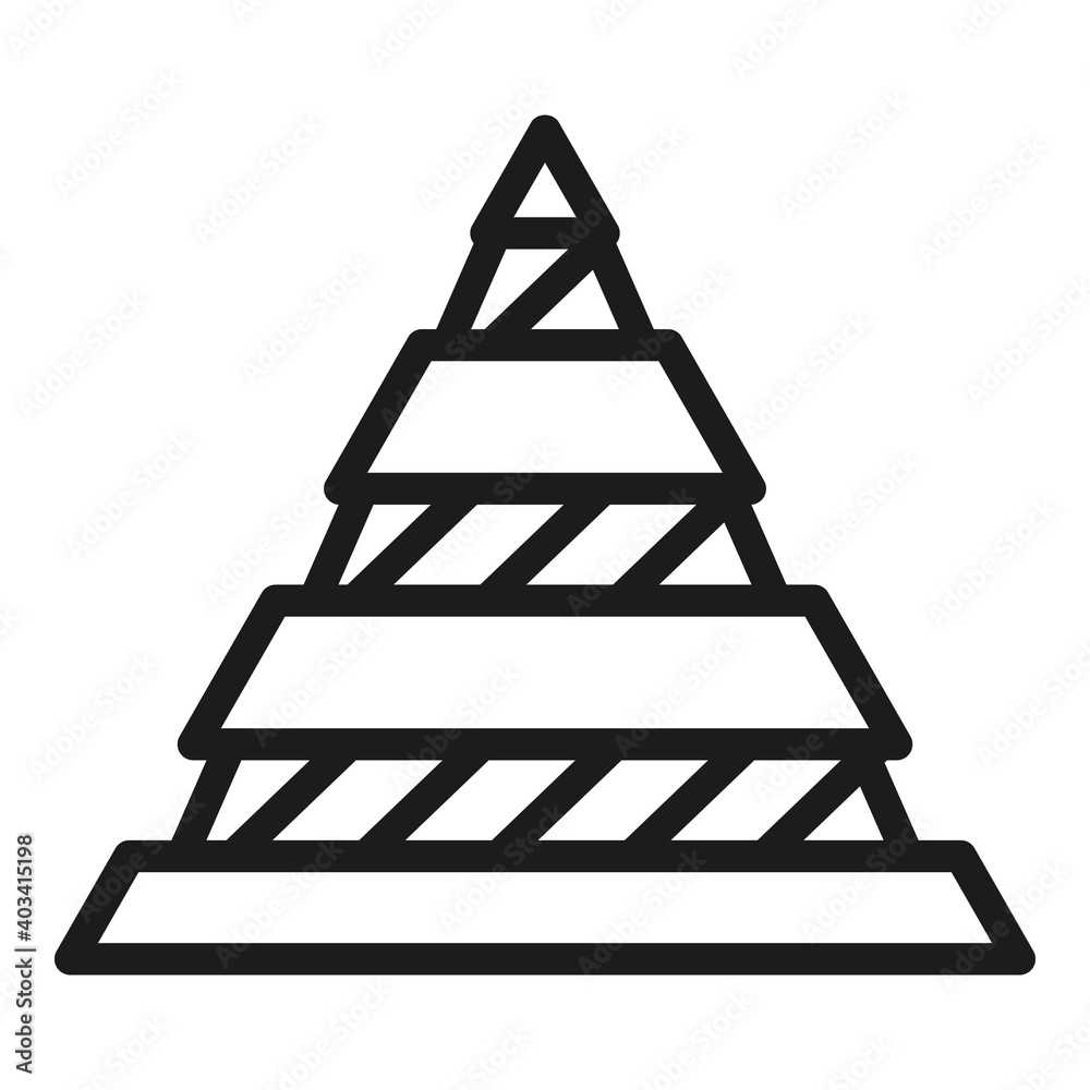 Poster hierarchy pyramid icon. outline hierarchy pyramid vector icon for web design isolated on white backg