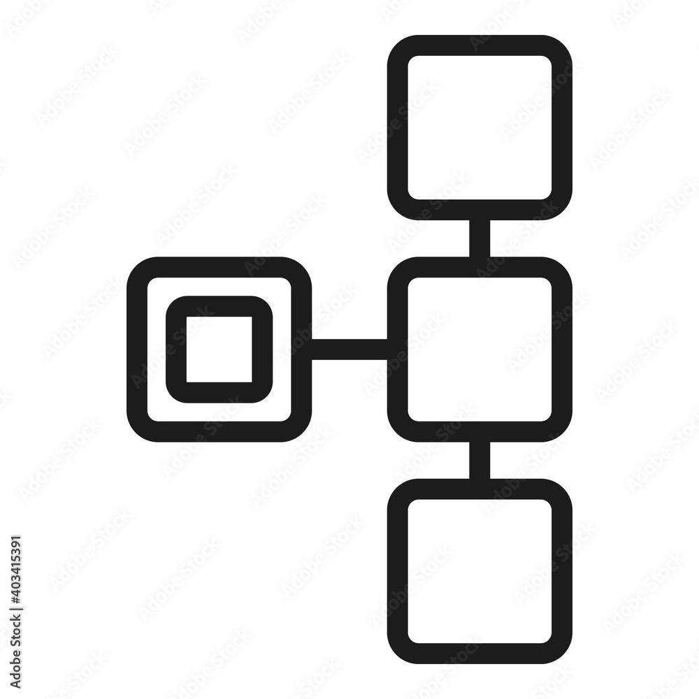 Poster hierarchy structure icon. outline hierarchy structure vector icon for web design isolated on white b