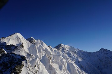 snow covered mountains