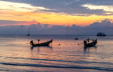 Sunset on Koh Tao island, Thailand