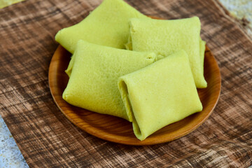 Durian Pancakes with Pandan Crepes