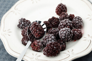 Close-up. Studio photography. Berries. Blackberry