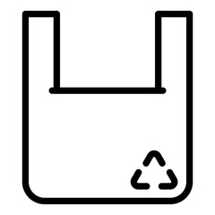 Eco bio bag icon. Outline eco bio bag vector icon for web design isolated on white background