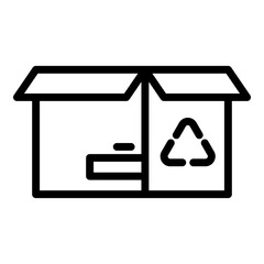 Eco carton pack icon. Outline eco carton pack vector icon for web design isolated on white background