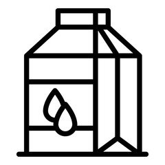 Farm eco milk icon. Outline farm eco milk vector icon for web design isolated on white background