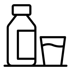 Water eco icon. Outline water eco vector icon for web design isolated on white background