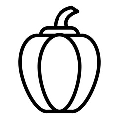 Farm pumpkin icon. Outline farm pumpkin vector icon for web design isolated on white background
