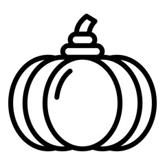 Eco pumpkin icon. Outline eco pumpkin vector icon for web design isolated on white background