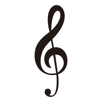 Music notes vector icon illustration on white background