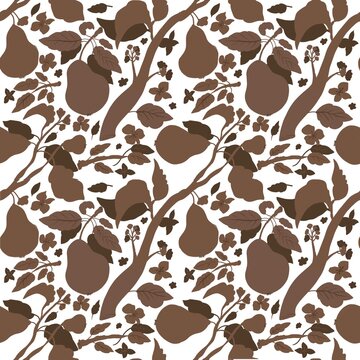 Seamless Pattern With Pears 