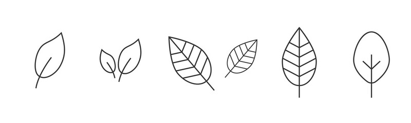 Leaf icon set
