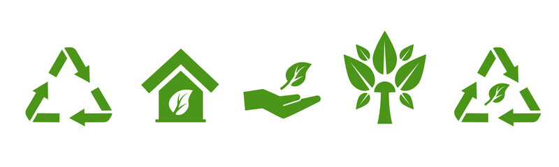 Vector set of environmental icons