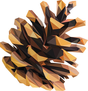 Lowpoly Tannenzapfen