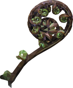 Lowpoly Silberfarn