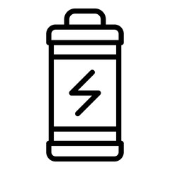 Eco friendly battery icon. Outline eco friendly battery vector icon for web design isolated on white background
