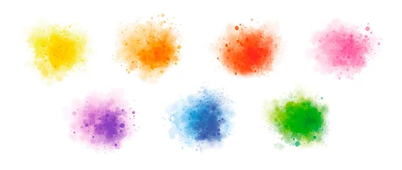 Rolgordijnen Colorful watercolor on white background vector illustration © ArtBackground