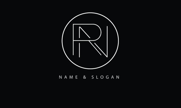 NR, RN, N, R abstract letters logo monogram